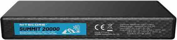 Immagine prodotto Nitecore Powerbank SUMMIT20000 - 20000mAh, resistente al freddo (20000 mAh, 30 W, 77 Wh)