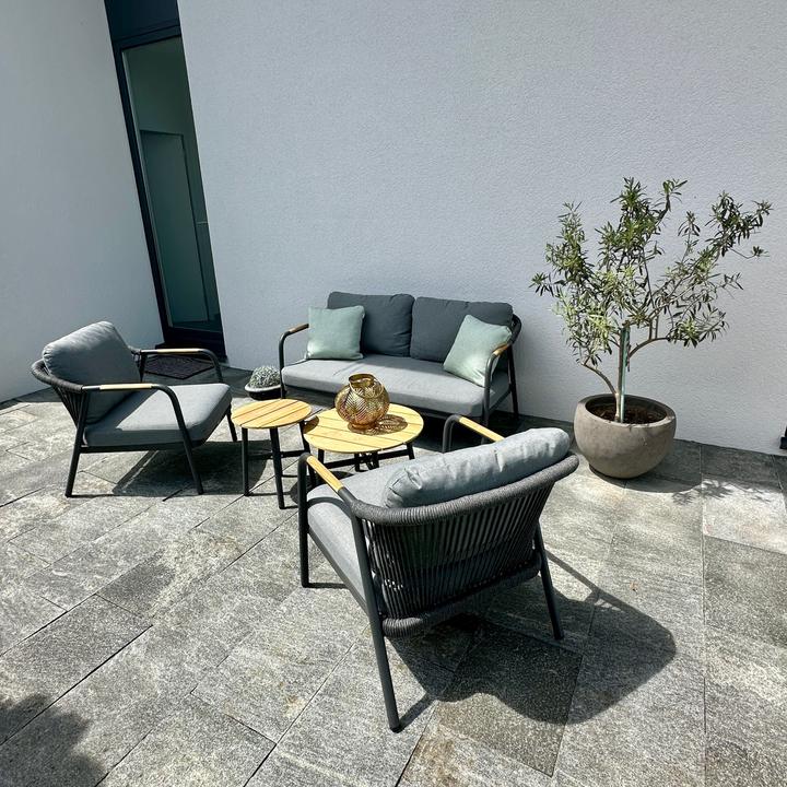 Image du produit Ventaris Verona Gartenlounge Set Aluminium 5-pièces incl. tables d'appoint Anthracite