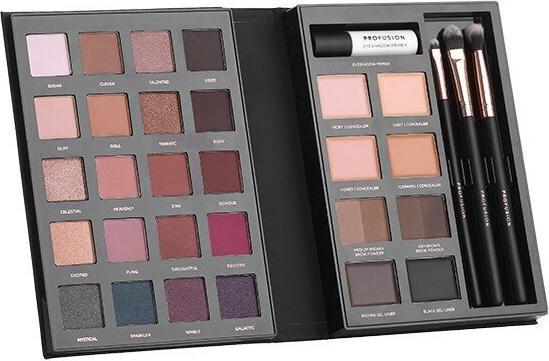 Actual product image Profusion Pro Eyes 32 pc Professional Eye Kit - Eyeshadow, Brow Powder, Brushes