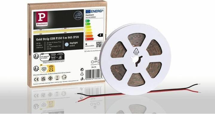 Image du produit Paulmann Bandeau lumineux à LED PAUL (Lumière du jour, 500 cm, Intérieur)