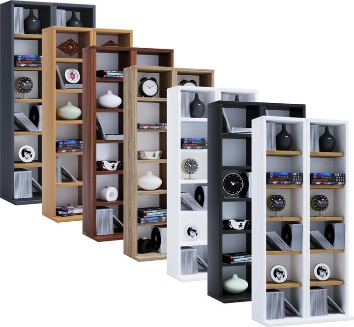 Produktbild VCM Holz CD DVD Stand Regal Milano (42 x 20 x 92 cm)