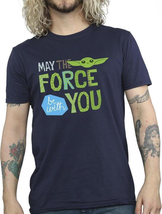 Immagine prodotto Star Wars The Mandalorian May The Force Be With You Maglietta Uomo (4XL)