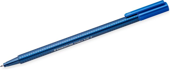 Staedtler triplus ball 437 Triangular biros, single product, blue, line width F (Blue, 1 x)