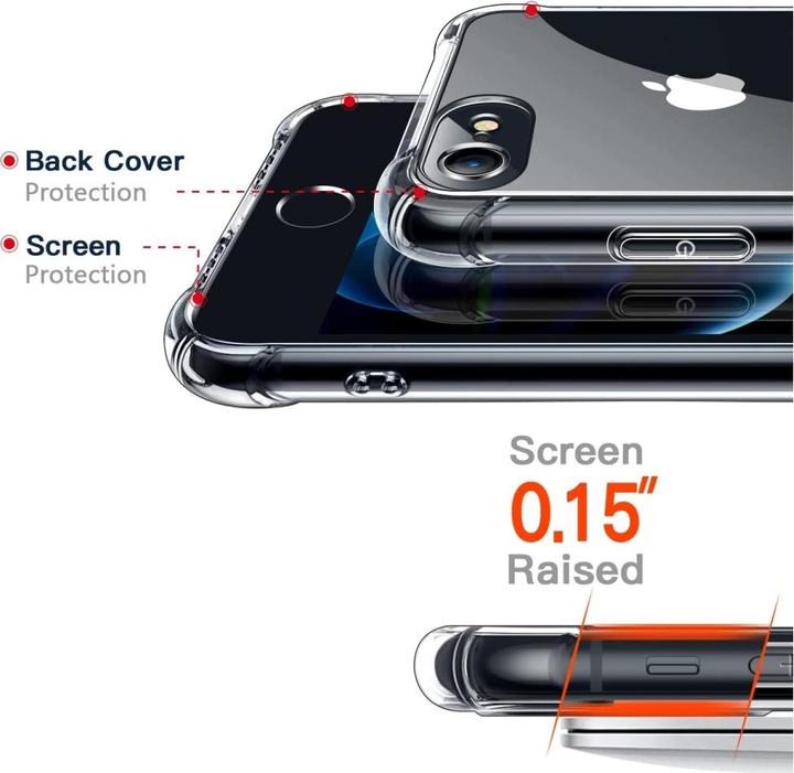 Actual product image Screenguard Apple iPhone 7 Case Crystal Soft Airbag Bumper (Apple iPhone 7)