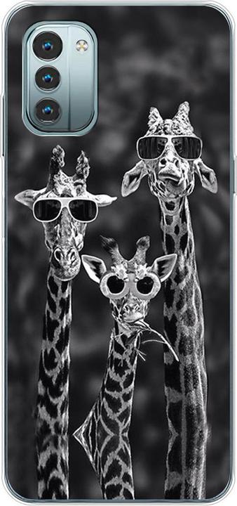 3 giraffes