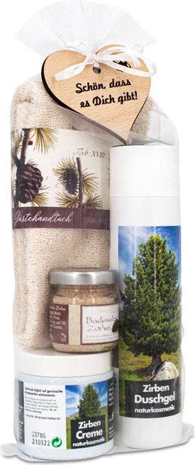 Produktbild ZNatur Geschenkset Zirben Holz Wohlfühl Bio Kosmetikset No.15 (Körperpflegeset)