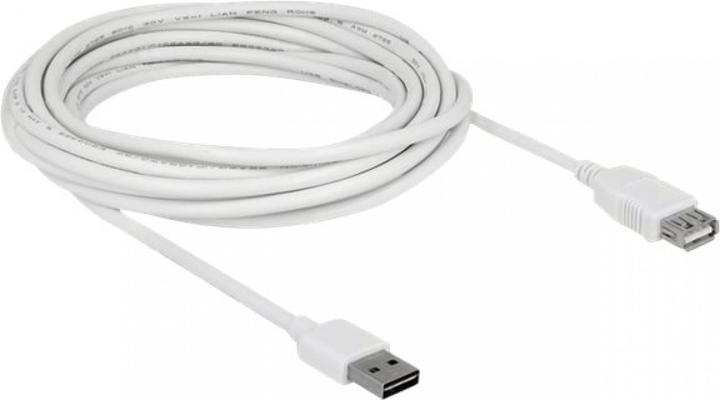 Productafbeelding Delock USB2.0 verlengkabel Easy, 5m, wit (5 m, USB 2.0)