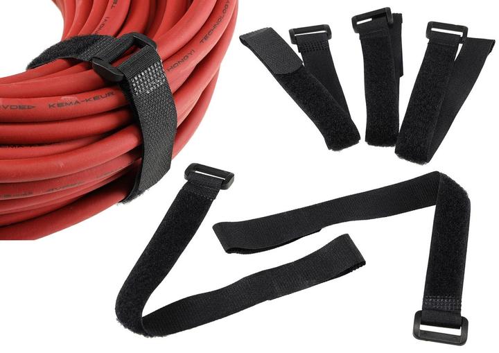 Produktbild Chilitec Klettband mit Öse, Breite 20x300mm schwarz, bis 15kg belastbar, 5 Stück (20 mm)