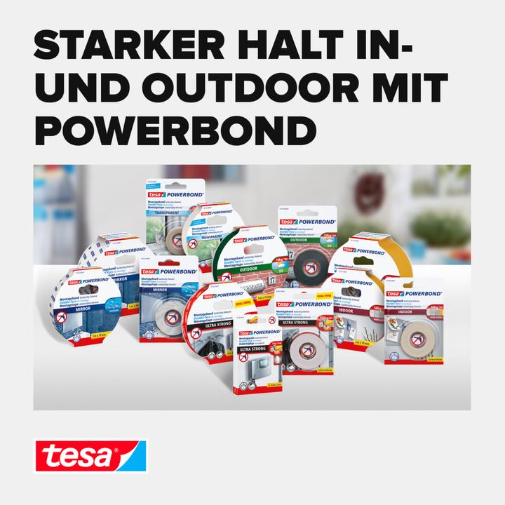 Produktbild tesa Montageband für Glas, doppelseitiges Montageklebeband (19 mm)