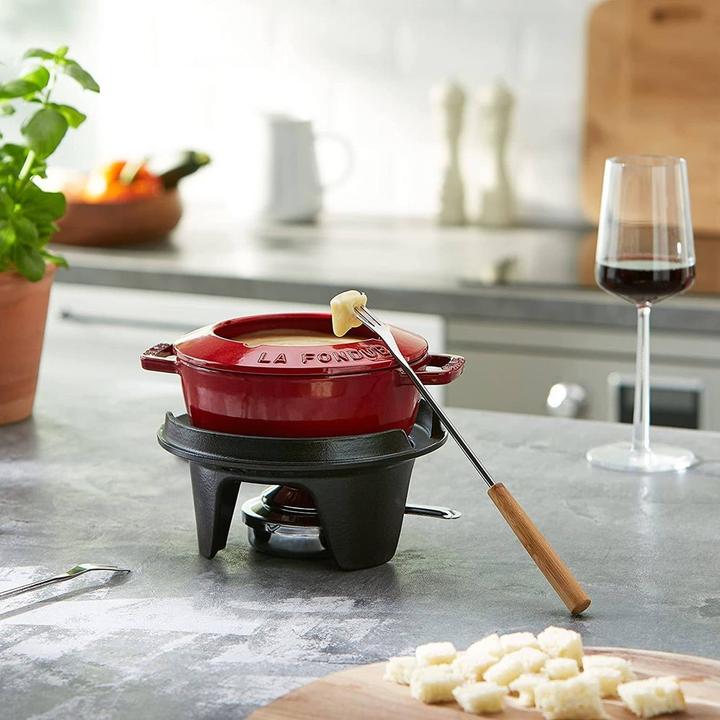 Actual product image Staub fondue set (Fondue Bourguignonne, Cheese fondue, Chinoise Fondue, Chocolate fondue)