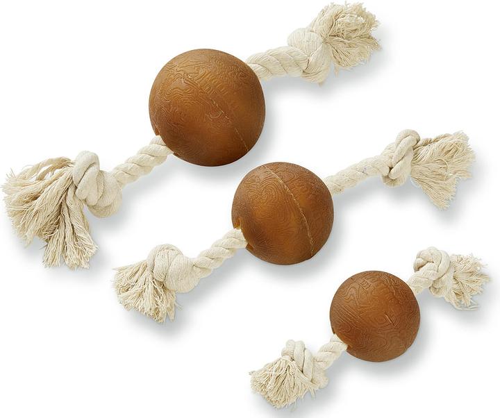 Actual product image Wolters Dog Toy Pure Nature Play Ball on Rope, L, 25 cm (Dog chew toy)