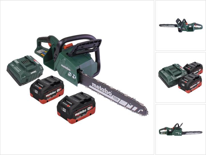 Actual product image Metabo MS 36-18 LTX BL 40 Battery chain saw 36 V ( 2x 18 V ) 40 cm 22 m/s Brushless + 2x Battery 8,0 Ah (Battery chain saw)
