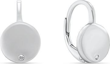 Brilio Silver - Elegant silver earrings with zircons LME273