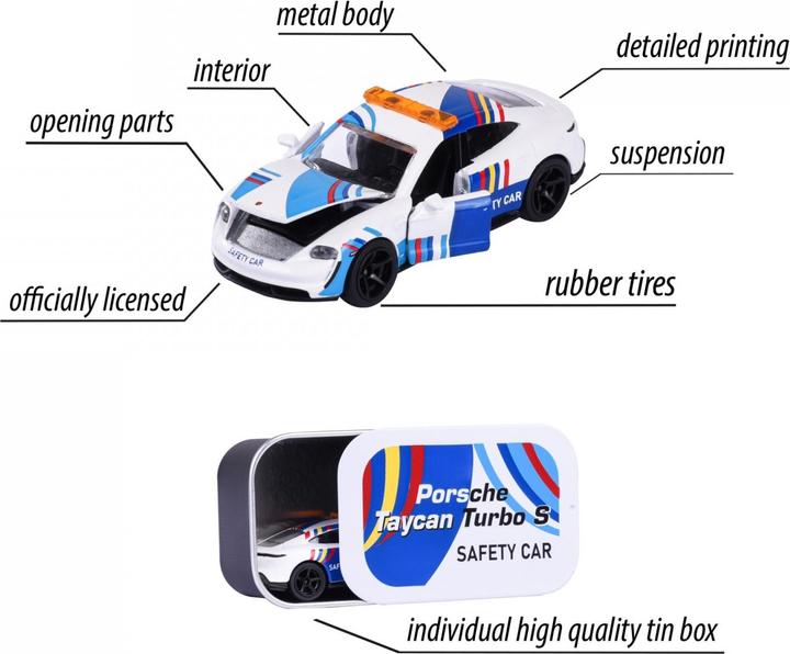 Actual product image Majorette Porsche Motorsport Deluxe Taycan Turbo S