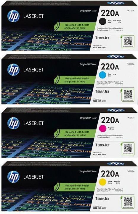 Produktbild HP 4x Original Toner 220A Color LaserJet Pro 4202 dn dw MFP 4302 dw fdn fdw Set