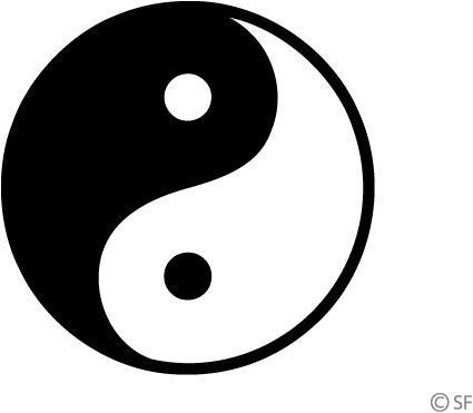 Bilderwelten Yin&Yang (90 x 90 cm)