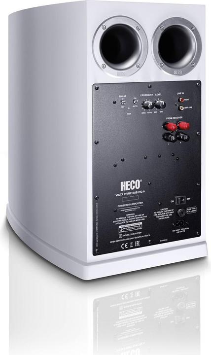 Immagine prodotto Heco Subwoofer attivo Victa Elite Sub 252A *bianco* (1 pz., 200 W)