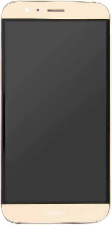 Produktbild OEM Huawei Ascend G8 LCD mit Rahmen Gold (Huawei G8)