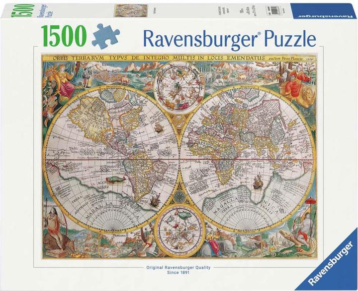 Ravensburger Mappa del mondo 1594 (1500 pezzi)