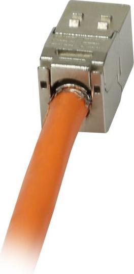 Image du produit Synergy 21 Keystone,Module TP femelle(RJ45) CAT6A 500MHz Short avec serre-câble (Module Keystone)