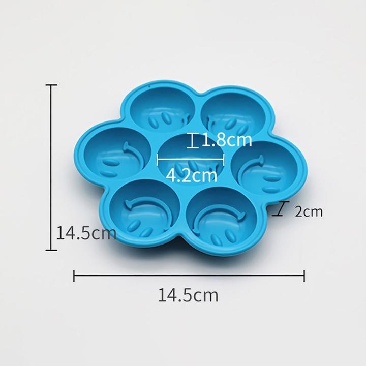 Actual product image König Design Silicone ice cube mould smiley emoji ice cubes ice for whiskey wine bar party new