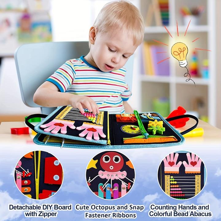 Produktbild Activity Board Sensory Busy Board: Pädagogische Lernaktivitäten, Entwicklung feinmotorischer Fähigkeiten, geeignet