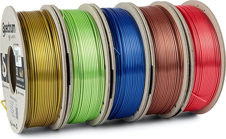 Actual product image Filament PLA Silk (PLA, 1.75 mm, 250 g, Gold, Copper, Green, Blue, Red)