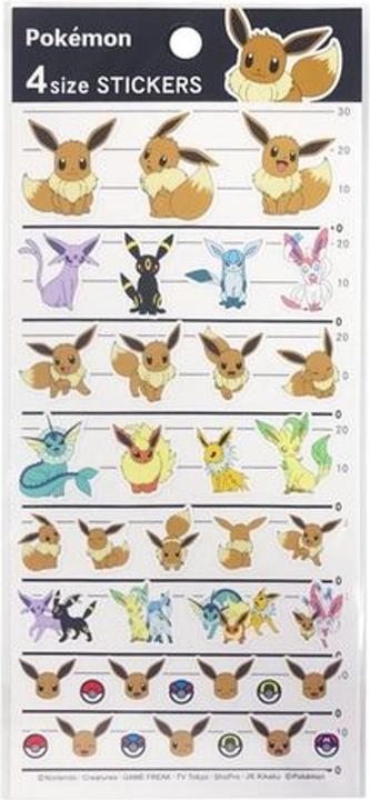 Image du produit Pokémon Eeveelutions 4 Size Stickers
