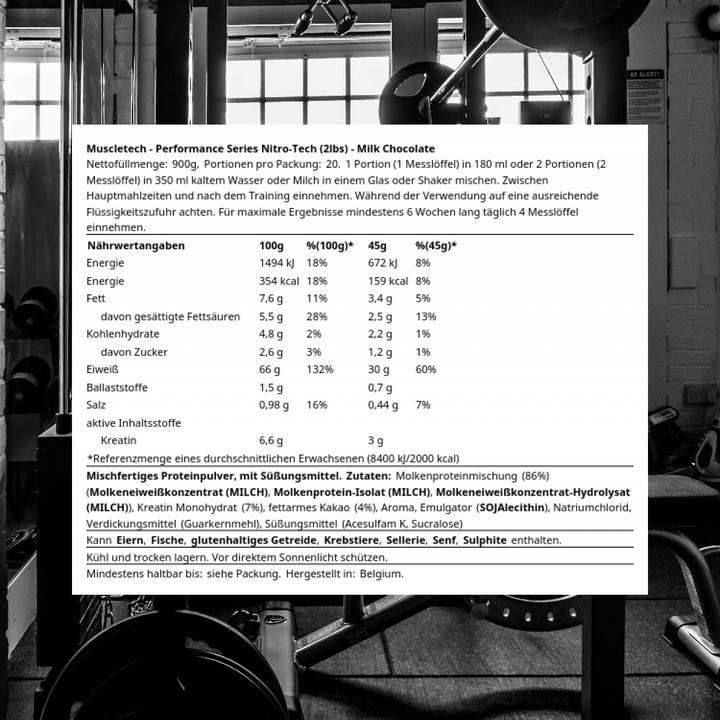Actual product image Muscle Tech Nitro Tech (Milk chocolate, 1 pcs., 907 g)