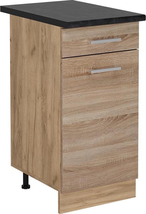 Produktbild Vicco Küchenunterschrank R-Line, Sonoma/Goldkraft Eiche, 40 cm, AP Anthrazit
