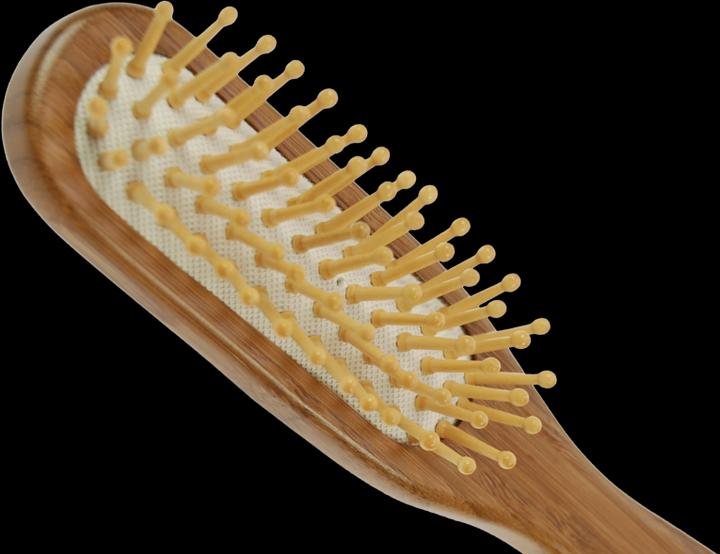 Image du produit Brosse à cheveux, bois de bambou, pointes en bois avec picots, 21 x 4 cm