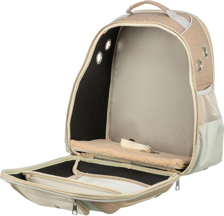 Image du produit Trixie Sac à dos pour transport d'animaux Willow Beige/Brun (Chat, Chien, Réflecteurs, Respirant)