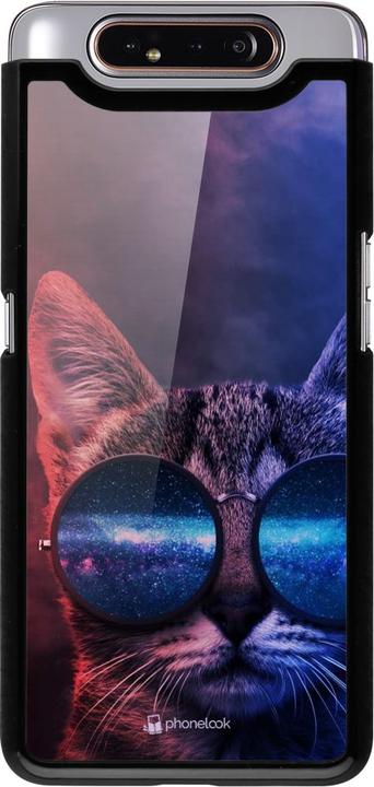 Actual product image PhoneLook Cover Red Blue Cat Glasses (Samsung Galaxy A80)