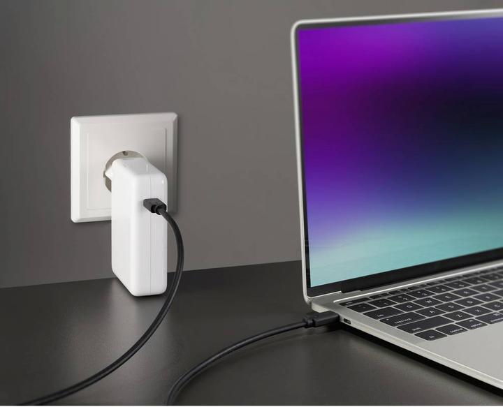Productafbeelding Renkforce USB-C beeldschermkabel USB 3.2 Gen2x2 male 50,00 cm zwart TPE omhulsel (RF-5501100) (0.50 m, USB 3.2 Gen 2)