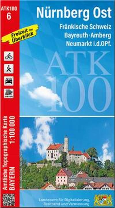 Image du produit ATK100-6 Nuremberg Est (Carte topographique officielle 1:100000)