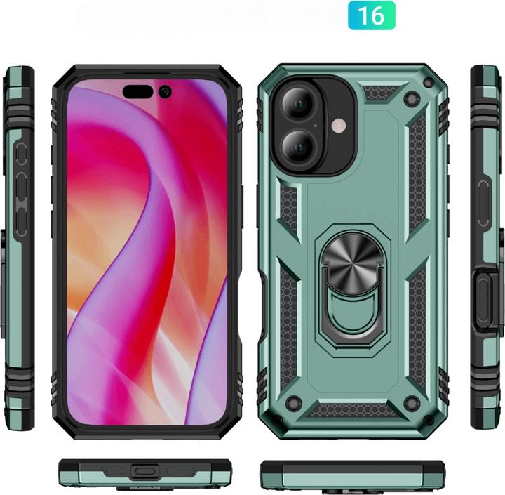 Produktbild Cover-Discount iPhone 16 - Robustes Back Cover mit Kickstand (Apple iPhone 16)