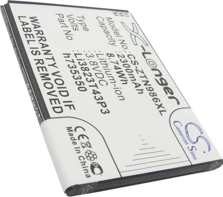 AccuCell Akku ZTE Blade Q Maxi, Li3823T43P3h735350 3,8 Volt