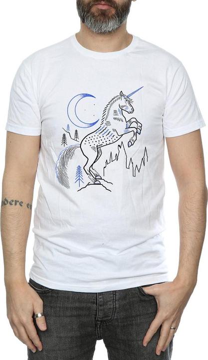 Actual product image Mens Unicorn Line Art T-Shirt (L)