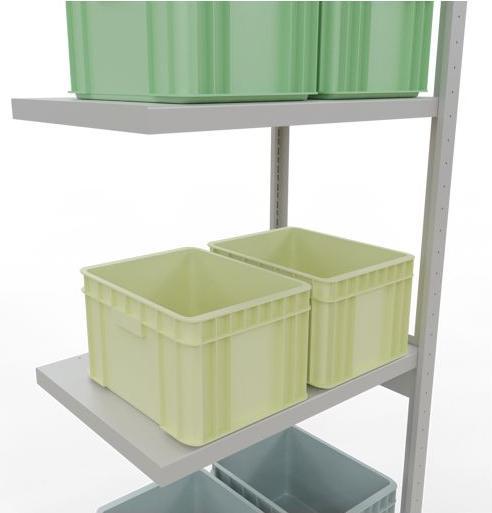 Stecksystem Anbauregal MULTIplus250 mit Längenriegel