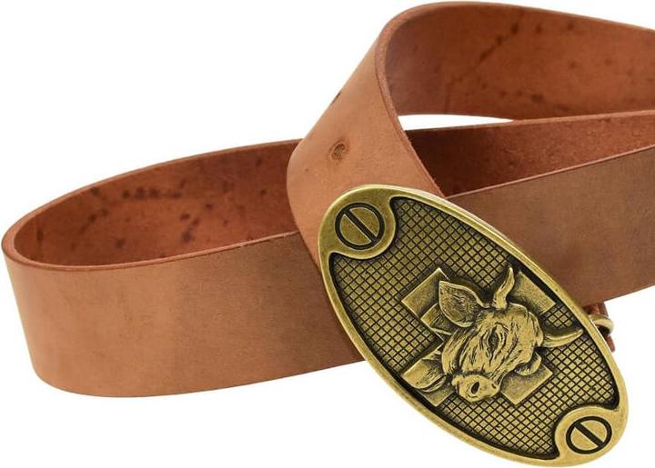 Actual product image Keller Fahnen Ledergürtel «Kuh» altgold 130 cm (130)