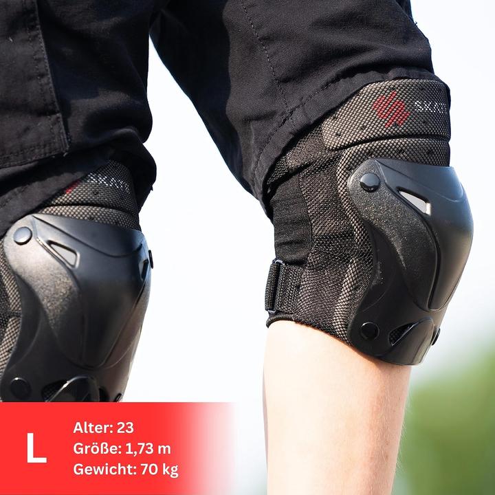 Produktbild Skatewiz 6-teiliges Skate-Protektoren Set (L, Handgelenkschoner, Knieschoner, Ellbogenschoner, 6 Stück)