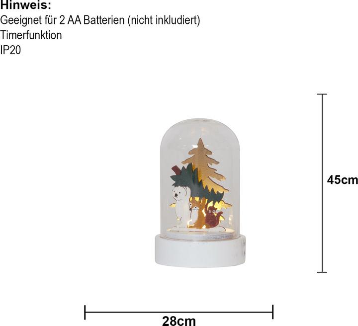 Produktbild Star Trading LED-Dekolicht Forest Friends 9 cm, 2 Stück