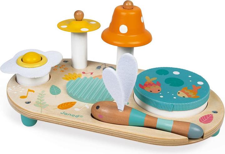 Actual product image Janod Music table with 5 functions Pure (German, Spanish, French, Dutch, Italian, English)