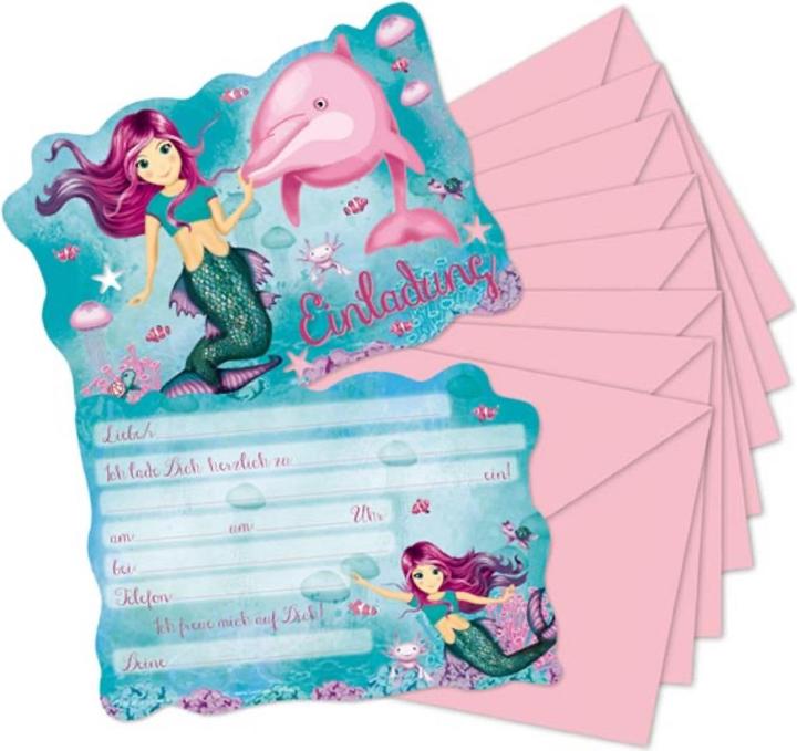 Image du produit Invitations - Sirène (8pcs) (8 pcs)