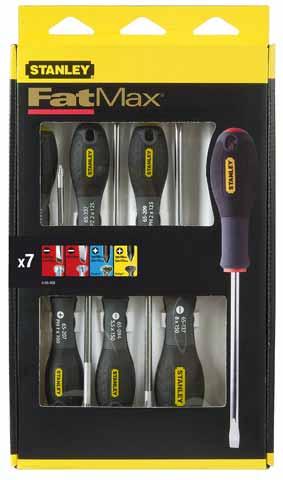 Actual product image Stanley FatMax 7-piece set (slotted/Phillips/Pozidriv®) (Slotted screws, Pozidriv cross recess (PZ), Phillipps cross recess (PH))