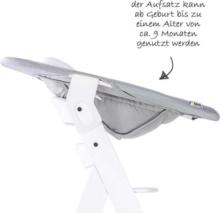 Actual product image Hauck Highchairs Alpha Plus White Newborn Set - 4-piece highchair (Highchair)