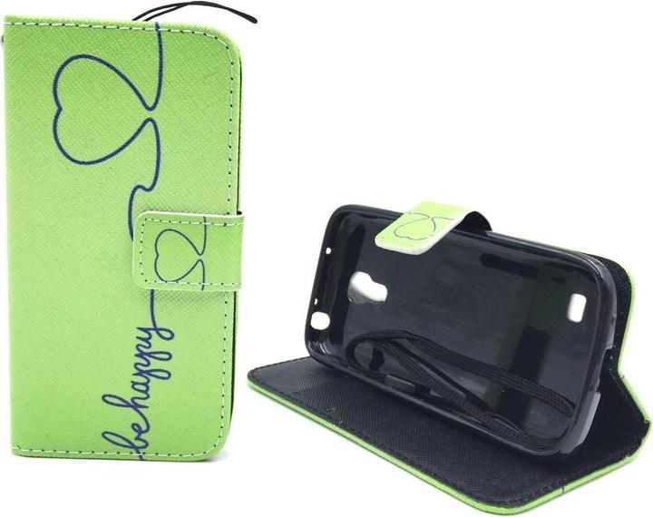Actual product image König Design Protective Case for Samsung Galaxy S4 Mini Be Happy Green Case + 1 Armour Protection Glass (Samsung Galaxy S4 mini)