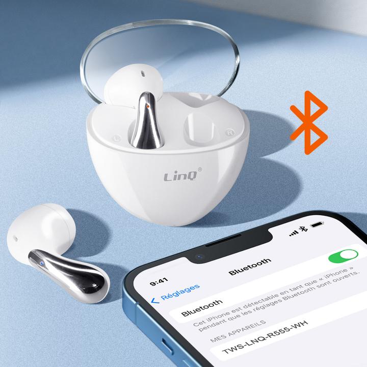 Immagine prodotto LinQ Cuffie Bluetooth R555 (5 h, Senza fili)