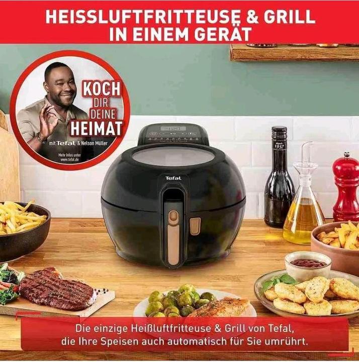 Actual product image Tefal ActiFry and Grill Genius Hot Air FryerBlack