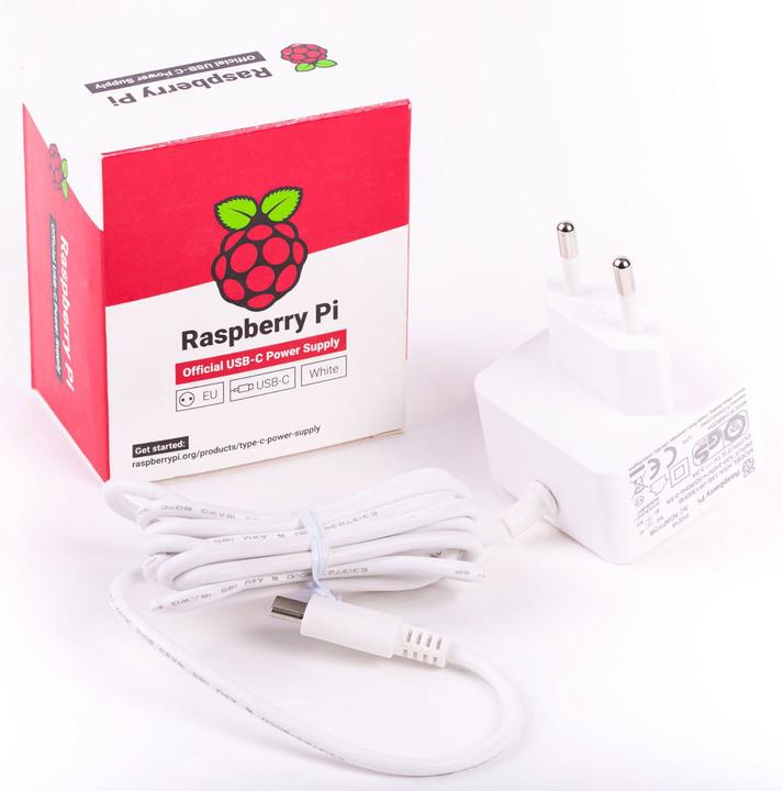 Produktbild Raspberry Pi Official 4 Power Adapter USB-C Weiss